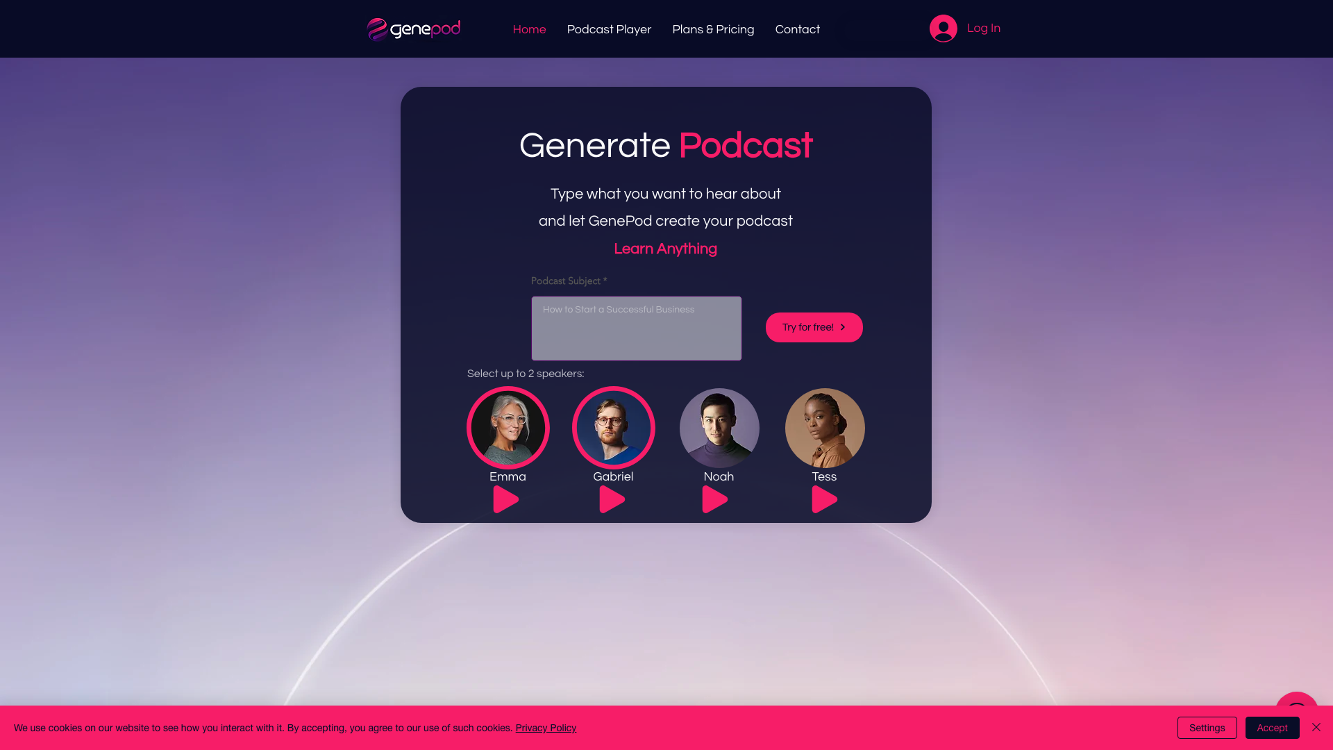 Genepod 项目主页截图