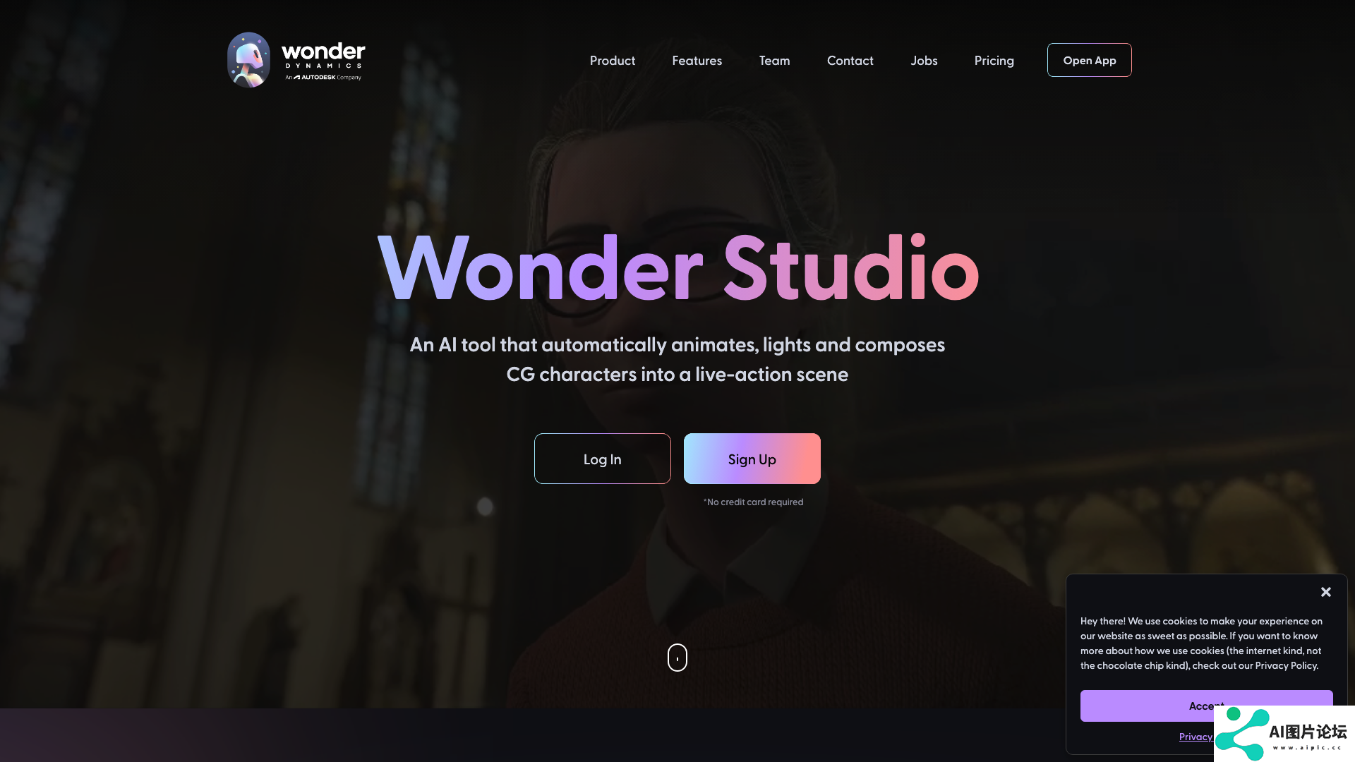 Wonder Studio主页截图