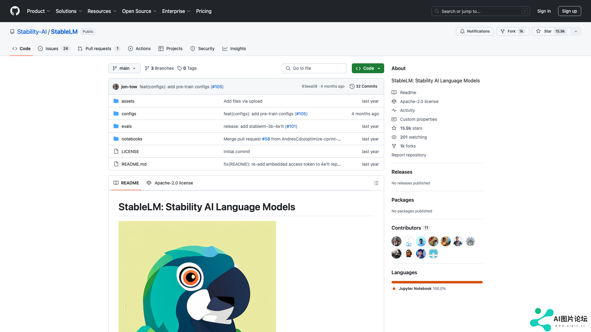 StableLM 项目主页