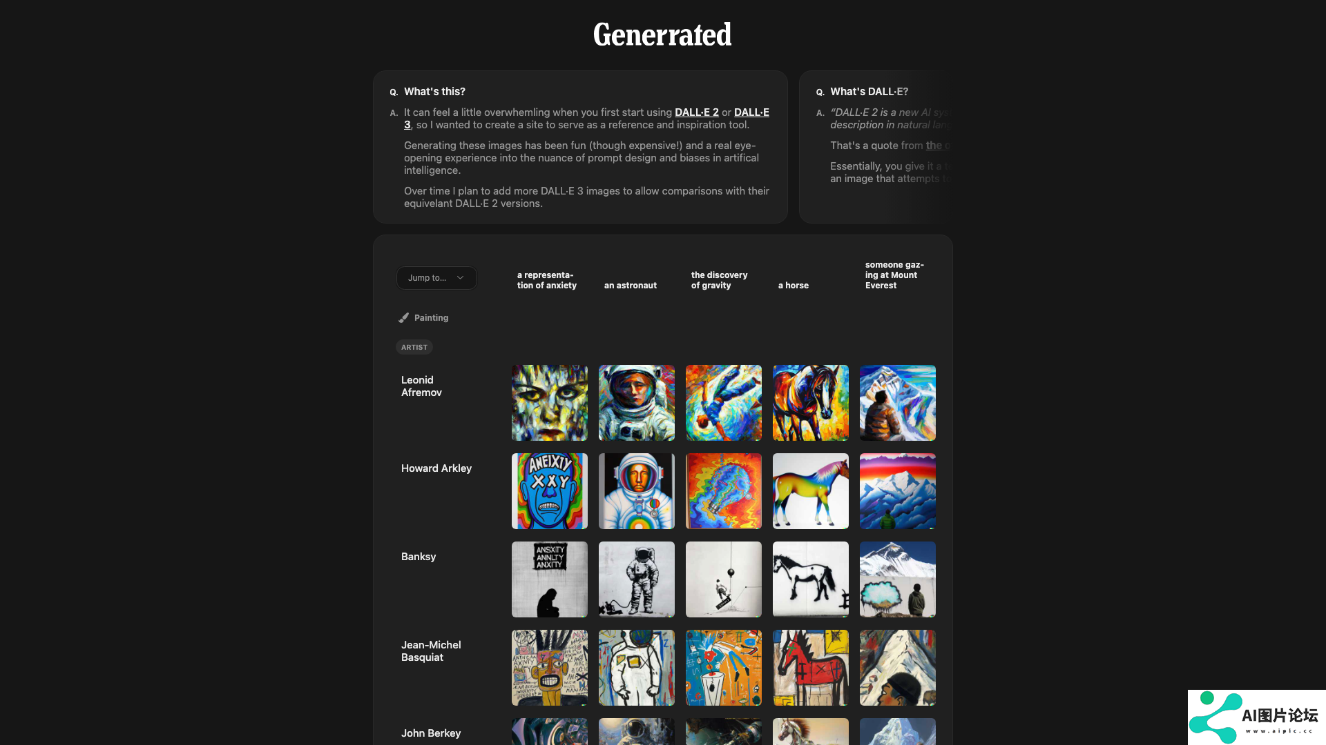 Generrated项目主页截图