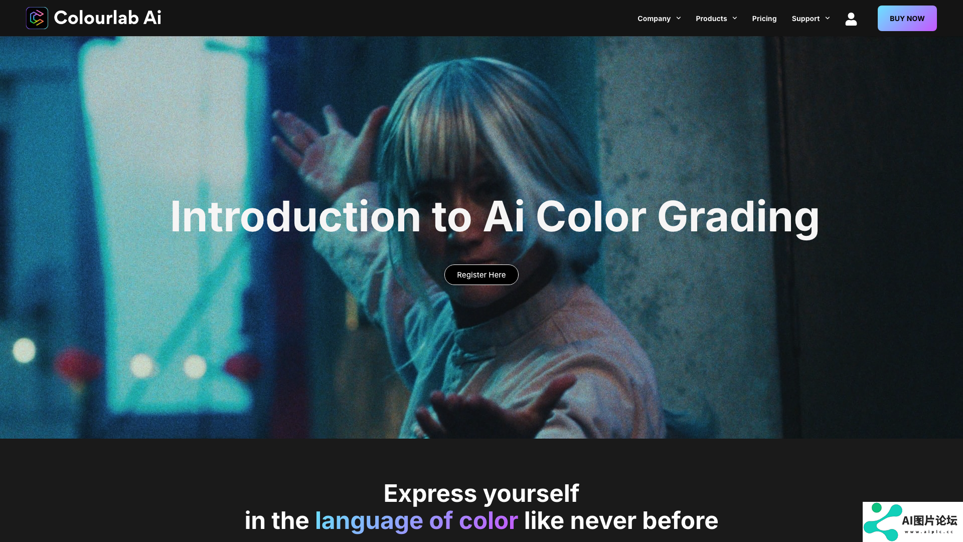 Colourlab.ai 主页截图
