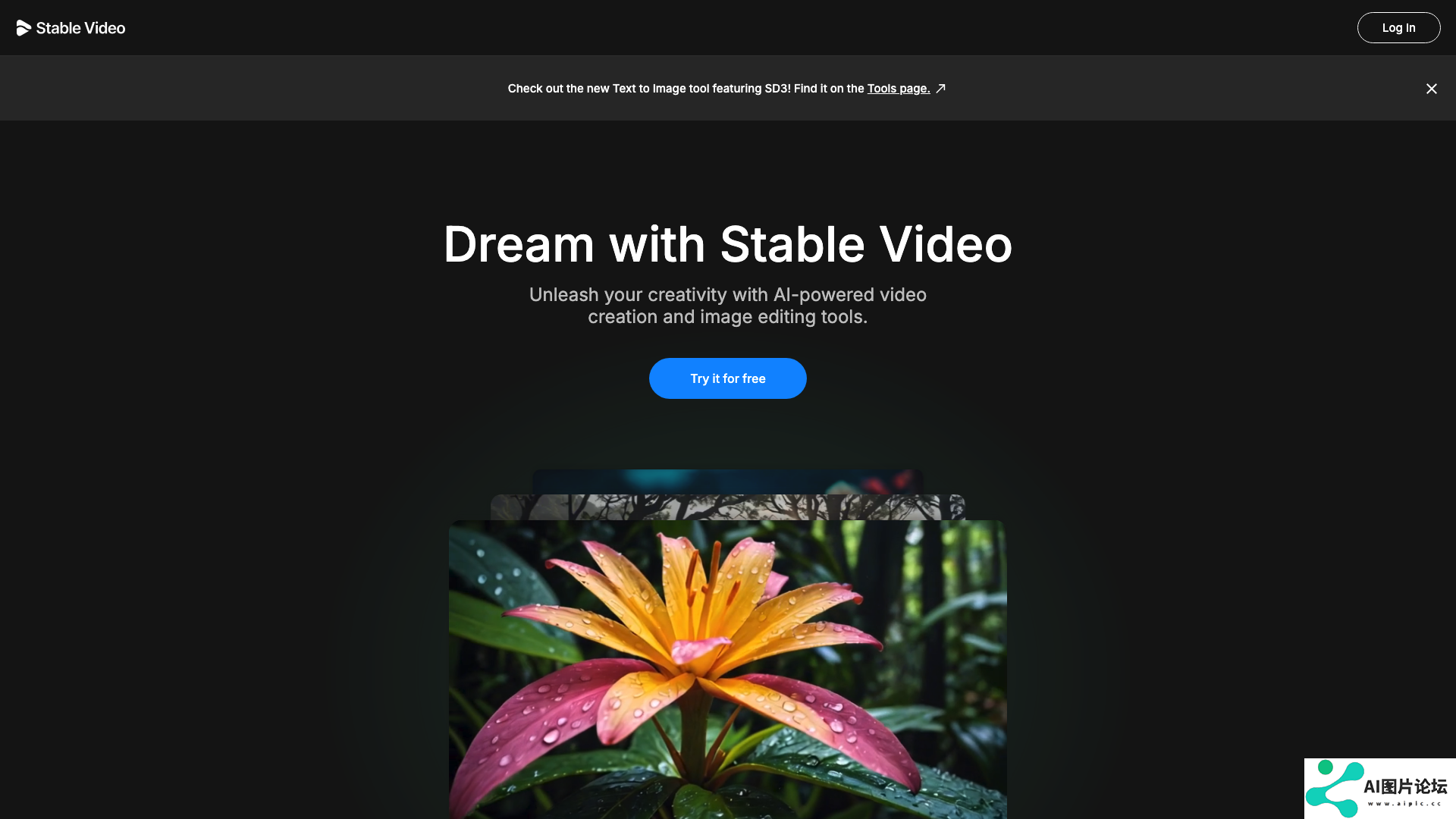 Stable Video 项目主页截图