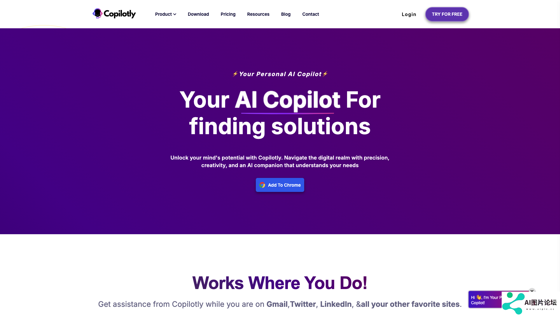 Copilotly主页截图