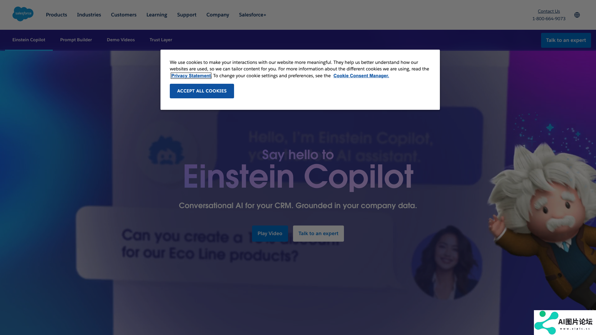 Salesforce Einstein Copilot 主页截图