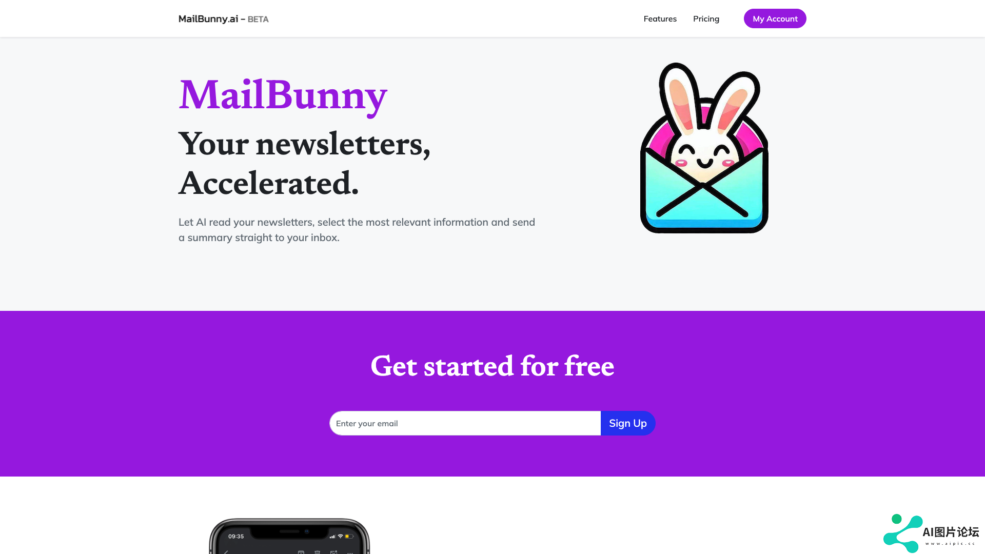 MailBunny.ai主页截图